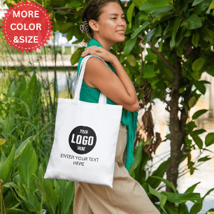 Anpassad logotyp & text Totebag Personlig affär Tygkasse