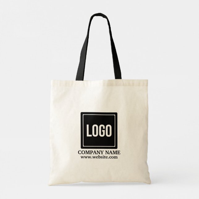 Anpassad logotyp/text Totebag Tygkasse (Baksida)