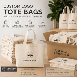 Anpassad logotyp varumärkesprofil Företag Promotio Jumbo Tygkasse
