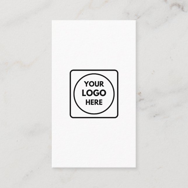 Anpassad logotyp | Vertikal minimalistisk modern f Visitkort (Framsida)