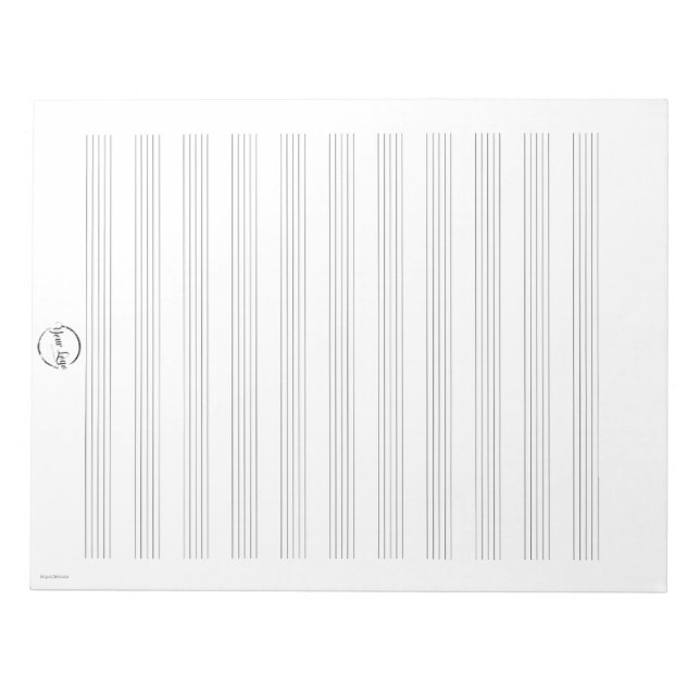 Anpassad logotyp Vit Notepad för notskrift Anteckningsblock (Framsida)