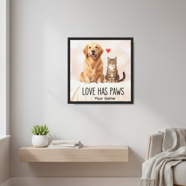Anpassad Love Has Paws Canvas (Skapare uppladdad)