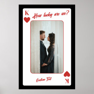Anpassad Lucky In Love Foto Spelkort Poster