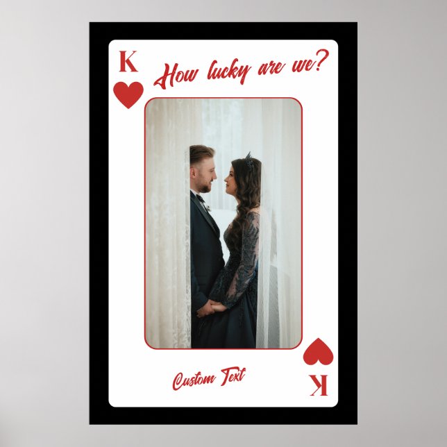 Anpassad Lucky In Love Foto Spelkort Poster (Framsidan)