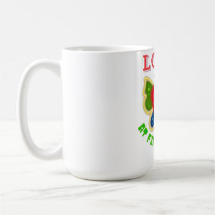 Anpassad luddig hjärta fjäril present kaffemugg