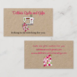 Anpassad lutning med syning Maskin Visitkort