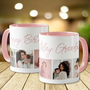 Anpassad Lycka till födelsedagen Mormor 5 Foto Col Mugg