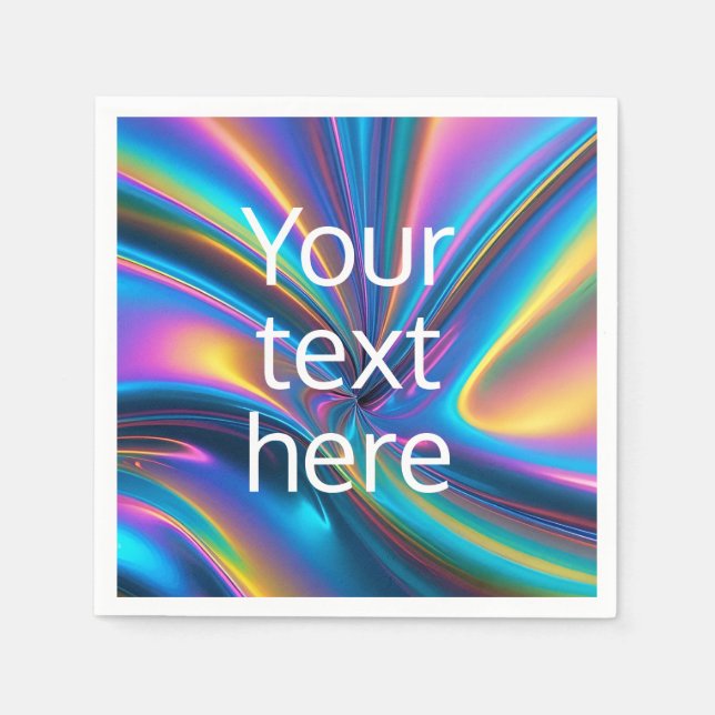 Anpassad lysande, ändra text /foto Fest –  Pappersservett (Framsidan)
