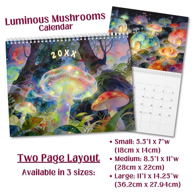 Anpassad Lysande Psykedelisk Svamp  Kalender (Skapare uppladdad)