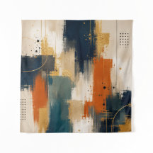 Anpassad Lyx Guld Navy Abstrakt Modern Konst