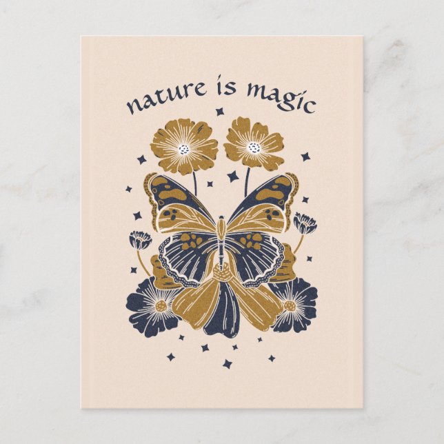 ANPASSAD MAGISK FJÄRIL VÄLKOMSTKORT VYKORT (Framsida)