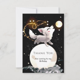 Anpassad Magisk Varg Födelsedag Tack Kort