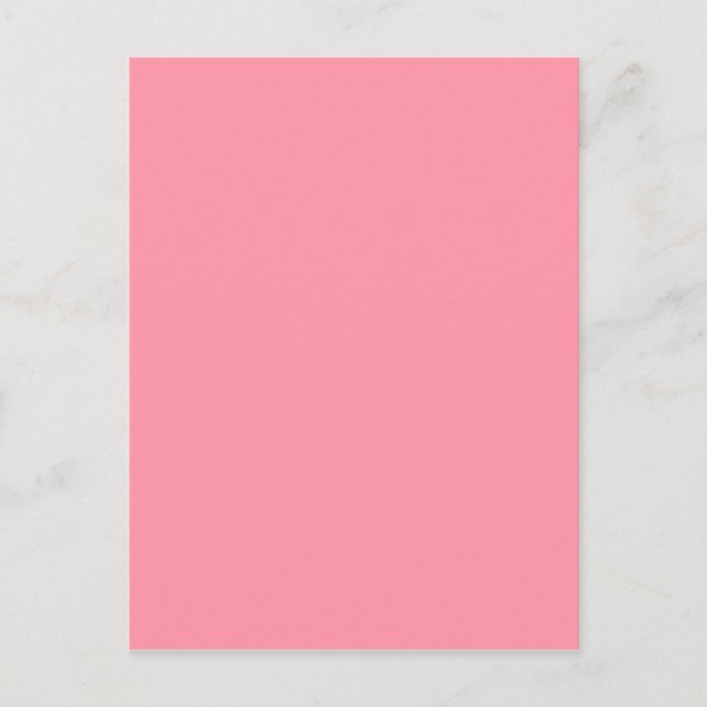 Anpassad mall för Bubblegum Rosa Trend Färg Vykort (Framsida)