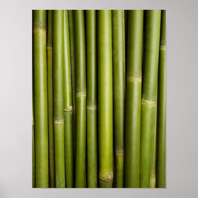 Anpassad mall för naturlig bamboo Zen-bakgrund Poster (Framsidan)