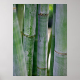Anpassad mall för naturlig bamboo Zen-bakgrund Poster