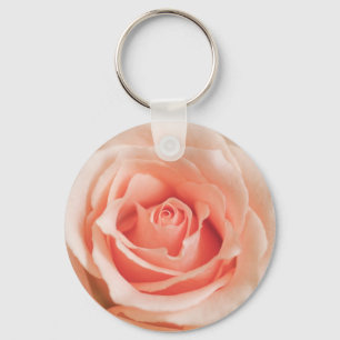 Anpassad mall för Peach Rosa ros-bakgrund Nyckelring