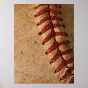 Anpassad mall för vintage Softball Close-Up Poster