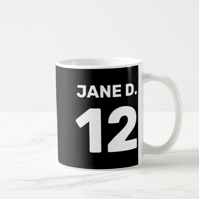Anpassad mall Teamkläder Fram- och Bakdesign T-Shi Kaffemugg (Höger)
