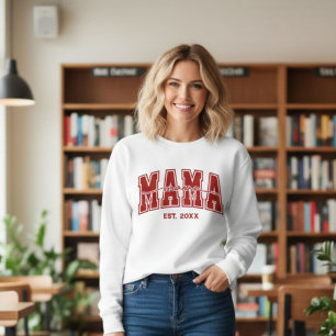 Anpassad Mama Est. År Personlig Mammas Grundande T Shirt