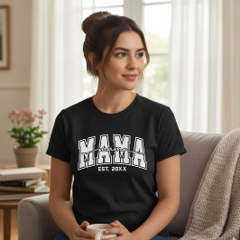 Anpassad Mama Est. År Personlig Mammas Grundande T Shirt