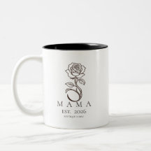 Anpassad MAMA Rose Minimalist Kaffemugg
