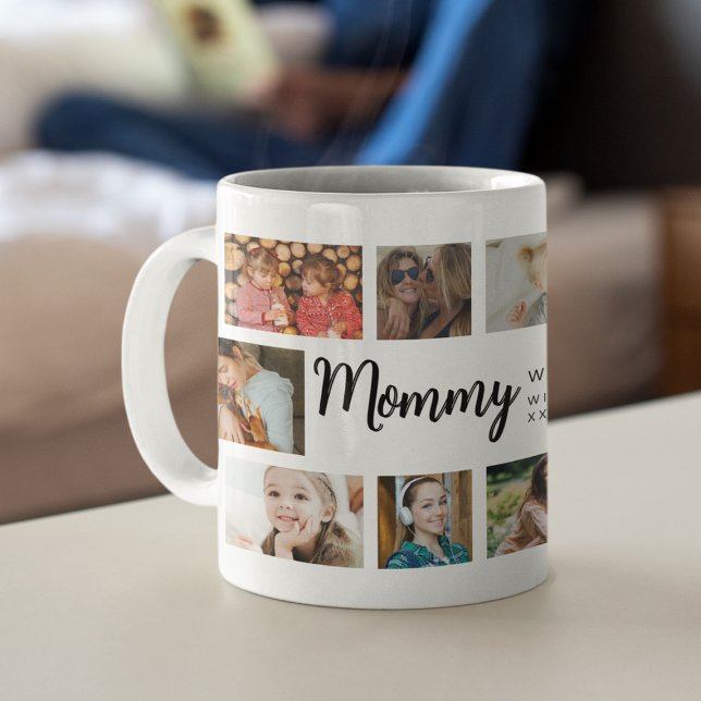 Anpassad Mamma 18 Fotosammanställning Kaffemugg (Skapare uppladdad)