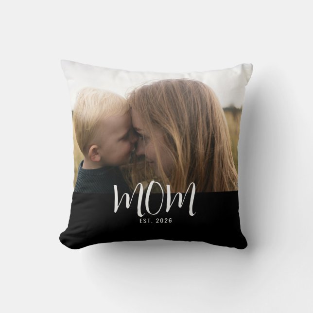 Anpassad mamma etablerad modernt manus Foto Kudde (Framsida)