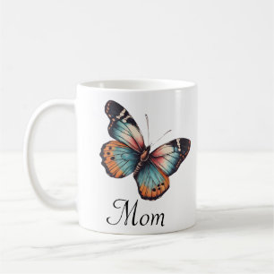 Anpassad mamma färgglad fjäril Personlig Kaffemugg