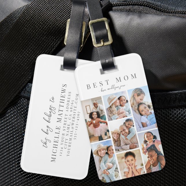 Anpassad Mamma Foto Bagagebricka (Custom Mom Photo Luggage Tag)