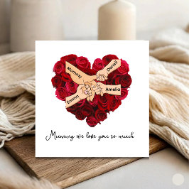 Anpassad Mamma Från Barn Kärlek Mors Dag Kort