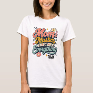 Anpassad mamma mästare på allt mors dag-present t shirt