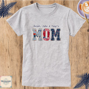 Anpassad mamma med barns namn t shirt
