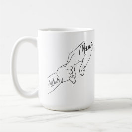 Anpassad Mamma Och Barn Håller Händer Personlig Kaffemugg