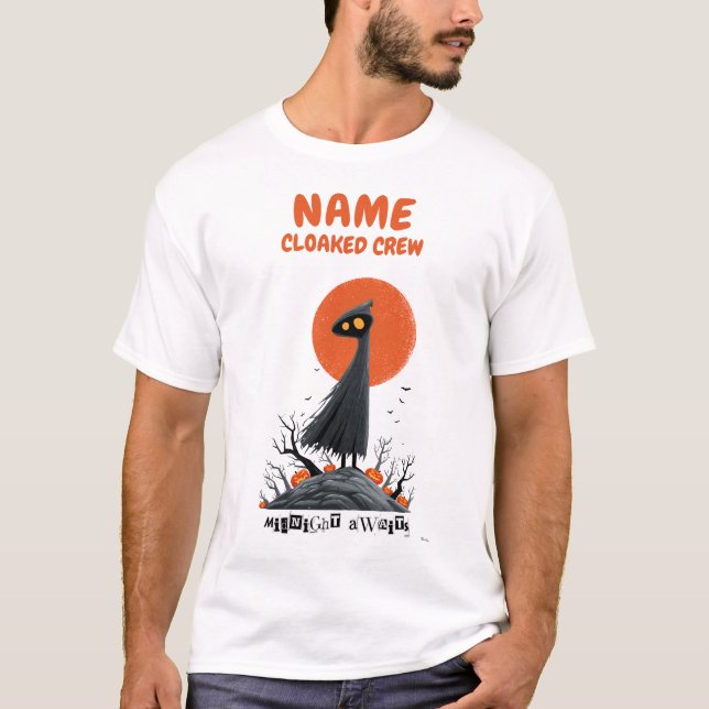 Anpassad mantlad besättning Halloween-tröja T Shirt (Framsida)