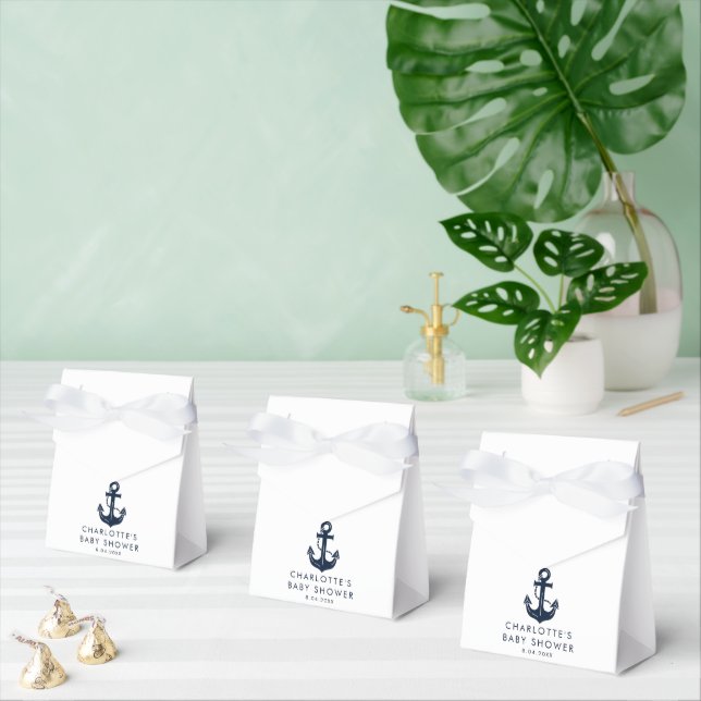 Anpassad marin ankare nautisk baby shower presentaskar (Multipel)