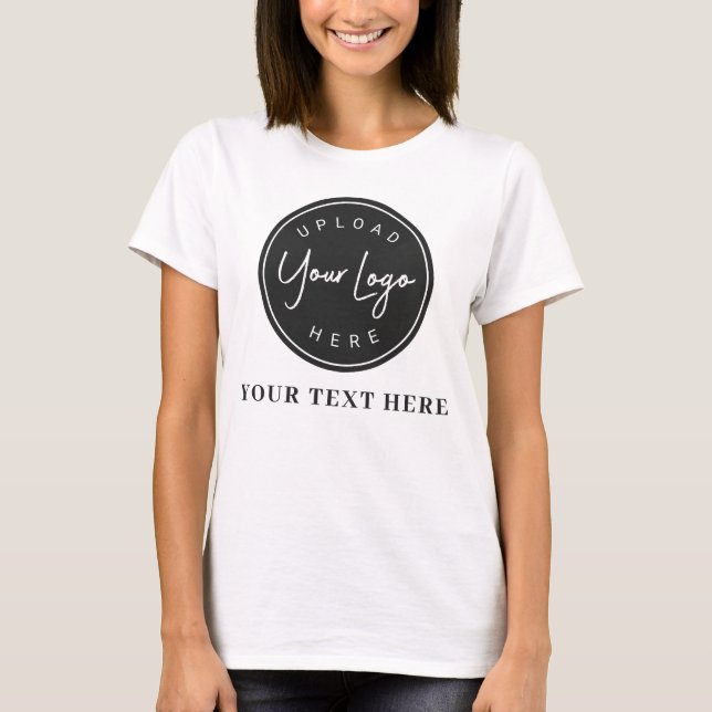 Anpassad marknadsföringskläder topp med logotyp t shirt (Framsida)