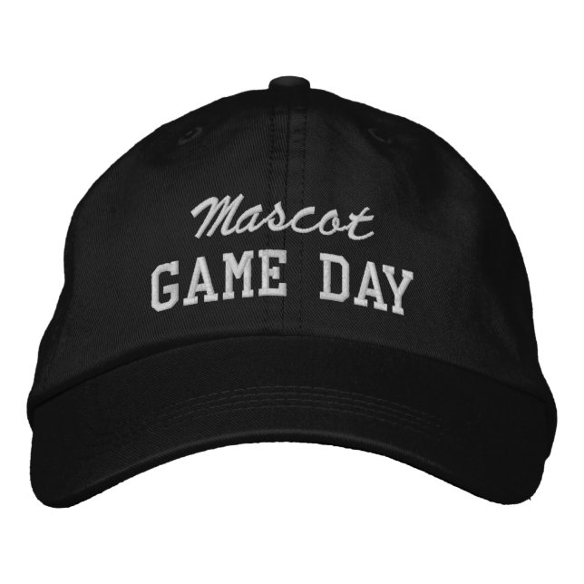 Anpassad maskot eller lagnamn för matchdagen broderad keps (Framsida)