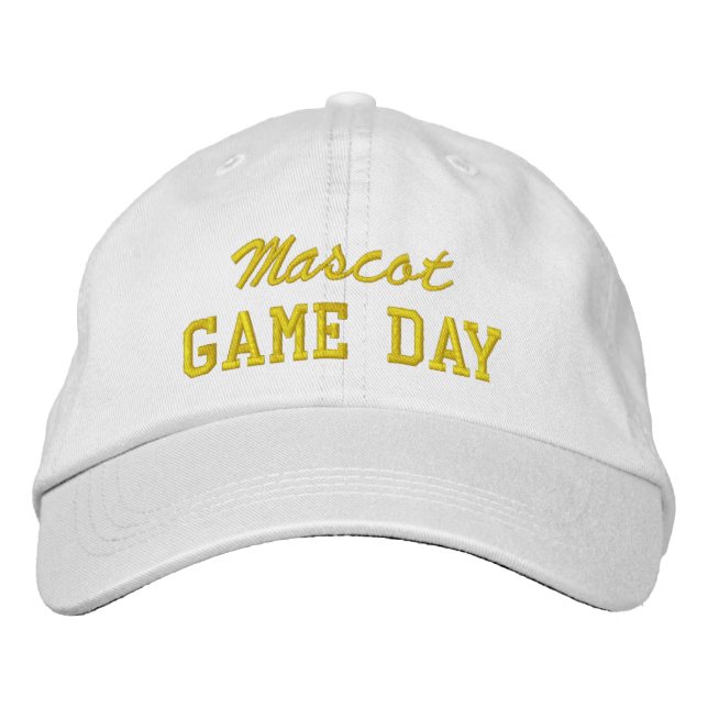 Anpassad maskot eller lagnamn för matchdagen broderad keps (Framsida)