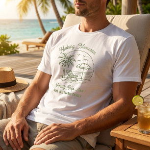 Anpassad Matchande Semester Familjeresa Minimalist T Shirt
