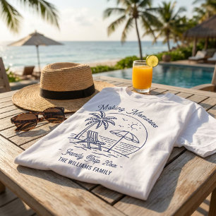 Anpassad Matchande Semester Familjeresa Minimalist T Shirt