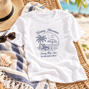 Anpassad Matchande Semester Familjeresa Minimalist T Shirt