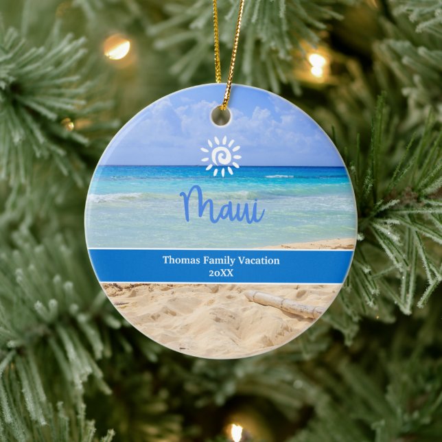 Anpassad Maui Beach-utsmyckning Julgransprydnad Keramik (Träd)