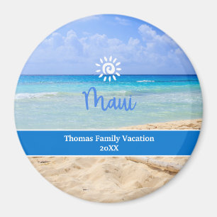 Anpassad Maui-strandfoto  Magnet