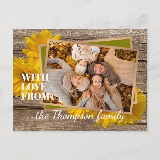 Anpassad med kärlek för Thanksgiving-helgen Vykort (Framsida)