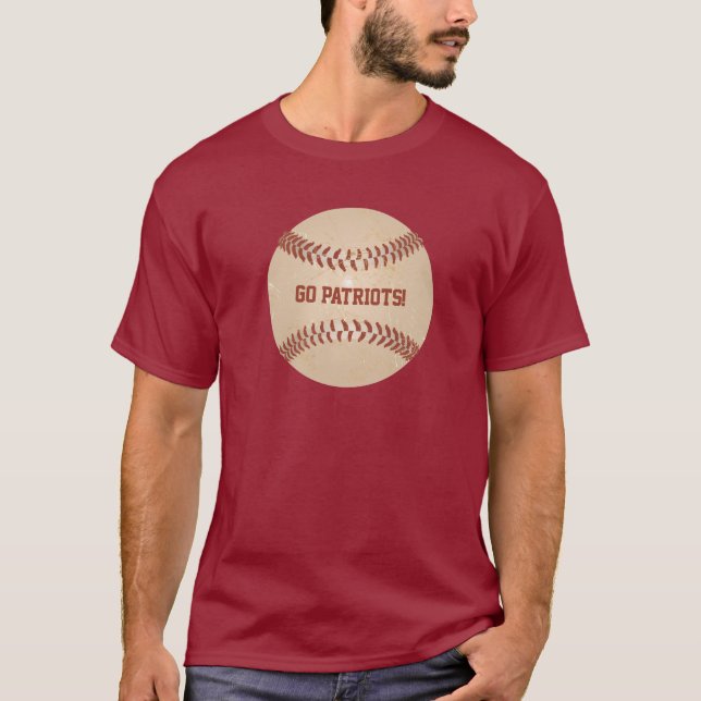 Anpassad meddelande Distressed Baseball-grafik T Shirt (Framsida)