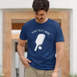 Anpassad meddelande vit pickleball-paddle-grafik t shirt