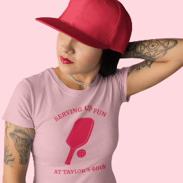 Anpassad meddelande Vit Pickleball-paddle-grafik T Shirt