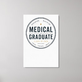 Anpassad medicinsk examen 2026 märke konst canvastryck