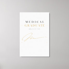 Anpassad Medicinsk Student 2026 Signatur Konst Canvastryck