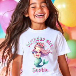 Anpassad Mermaid födelsedagsnamn   T Shirt